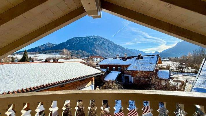 Ausblick in die Loferer Steinberge vom Dachgeschoss