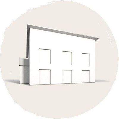 Home 13 Variante Pultdach und Putzbalkon