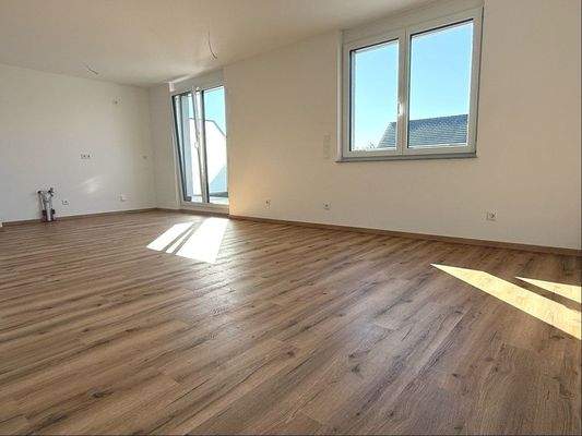 Blick zur Küche und Zugang Dachterrasse