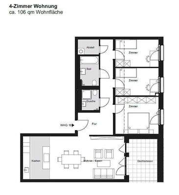 4-Zi, BT 2 Whg. 37, DG