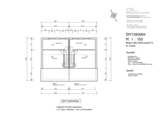 Grundrisse Spitzboden