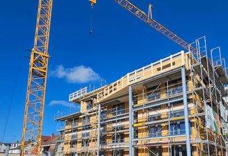 Neubau Grüne Mitte - Rohbaufertigstellung