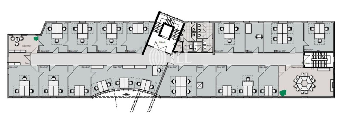 Grundriss 2.OG Bauteil B - Mus
