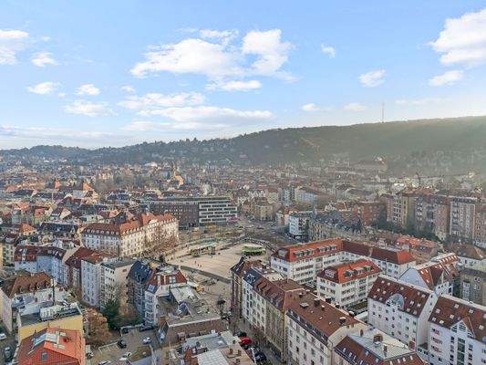 Drohnenansicht Umgebung Marienplatz 