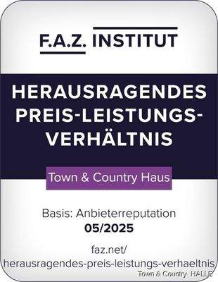 FAZ-Siegel_Herausragendes PLV_2025_Town & Country Haus