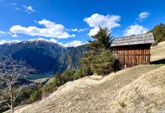 Bergwiese mit Heustadl