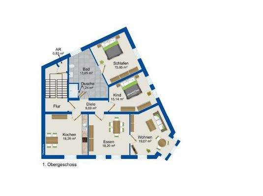 Grundriss erstes Obergeschoss