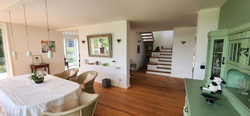 Essbereich im Wohnzimmer