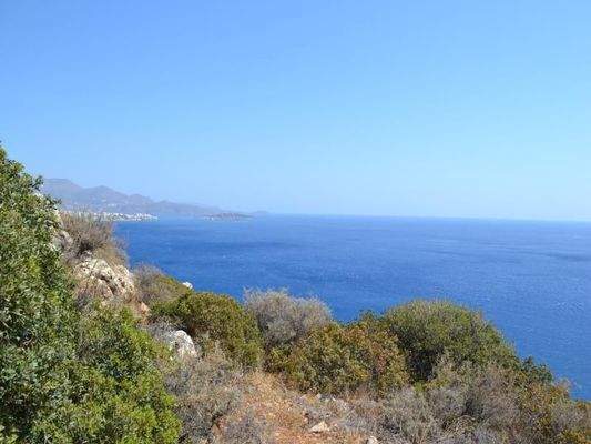 Kreta, Vathi: Baugrundstück mit Meerblick nahe Agios Nikolaos zu verkaufen