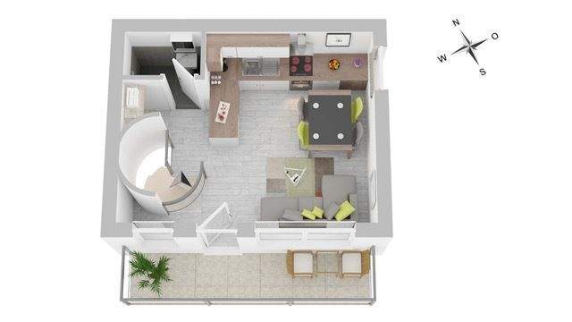 Grundriss Obergeschoss WE4