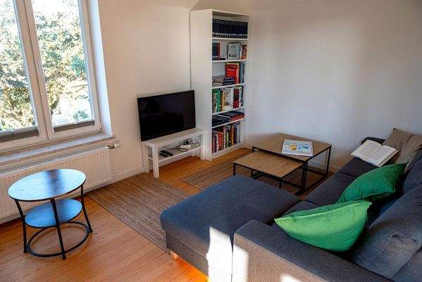 Gemütliche Sitz- und TV-Ecke