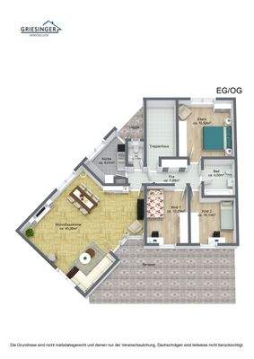 EG-OG - 3D Grundriss