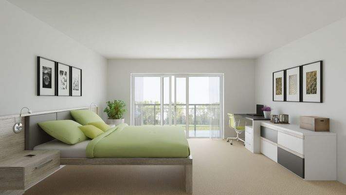 Elternschlafzimmer m. Balkon