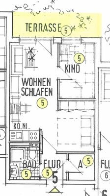 42,3 m² Wfl. mit 50 % BALKON