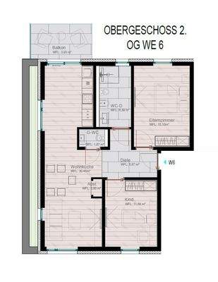 Grundriss WE 6 2. OG links