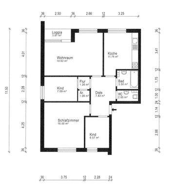 Grundriss WE05, 2. Obergeschoss