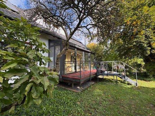 Blick auf den Wintergarten