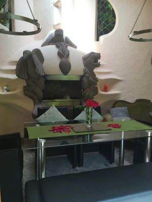 Pavillon mit offenem Kamin