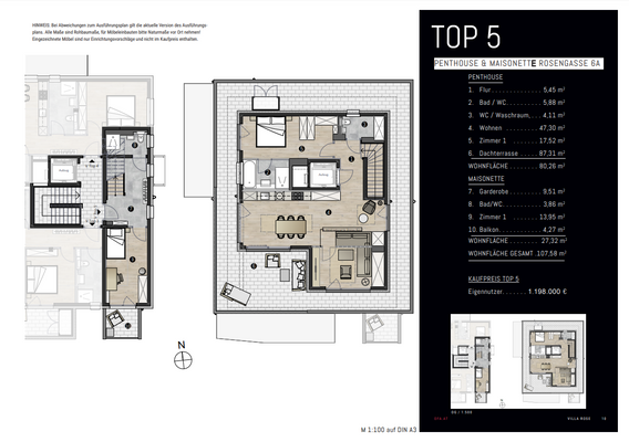 Grundriss Variante Maisonette