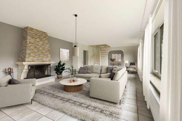 Wohnzimmer eingerichtet