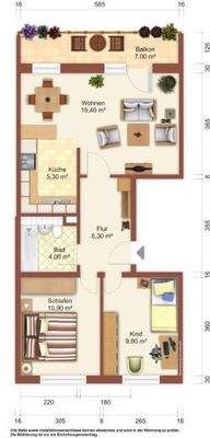 Grundriss Möblierungsvorschlag