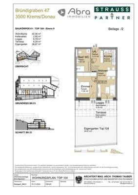 Wohnungsplan Top 104