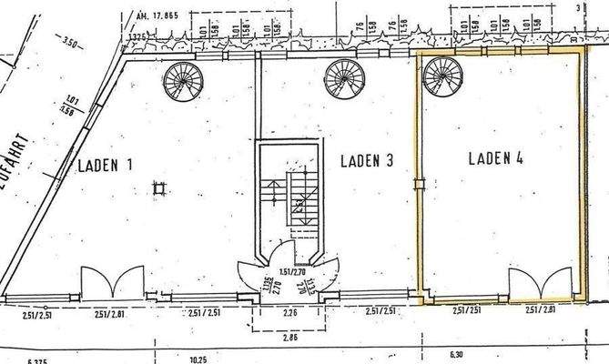 Grundriss Ladenlokal