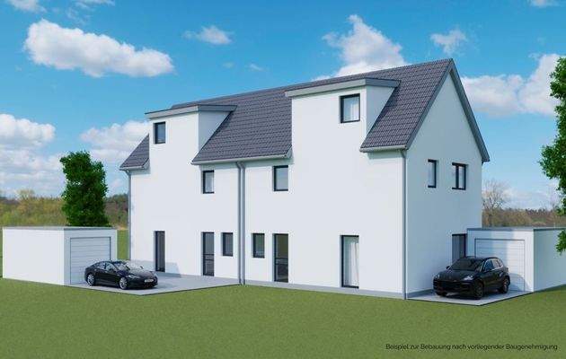 Beispiel zur Bebauung nach vorliegender Baugenehmigung