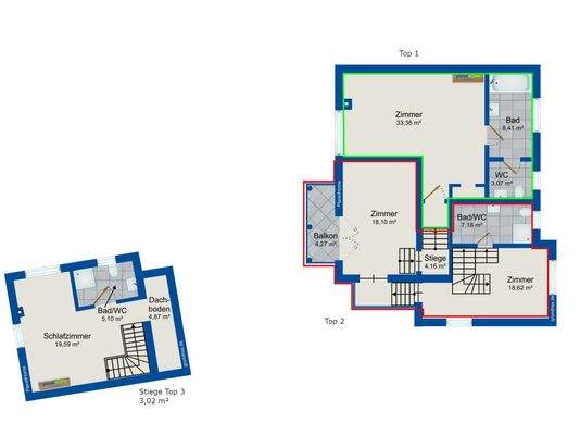 Grundriss Obergeschoss