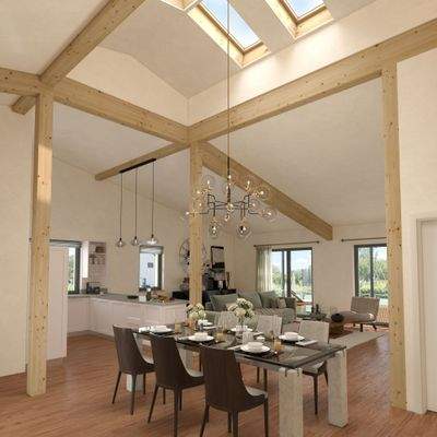 Visualisierung Wohn- und Essbereich