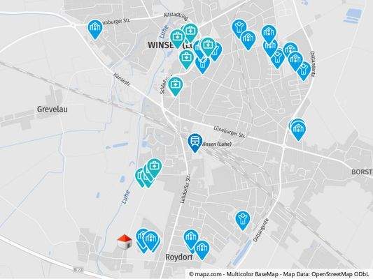 Mikrolage Schulen, KiTa Bahn, etc.