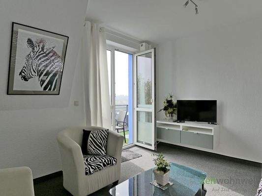 Balkonausgang und TV