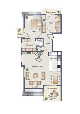 Grundriss Wohnung 5.1