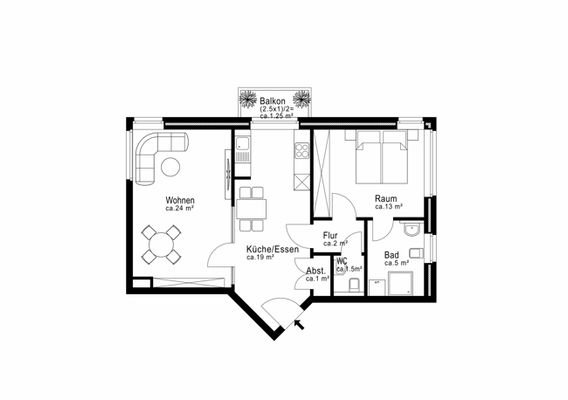 Grundriss Wohnung 15