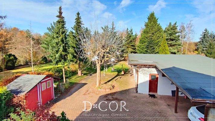 Blick ins Grüne vom Schlafzimmer/ Kinderzimmer