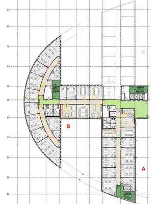 Grundriss 1. OG - Zellenbüro