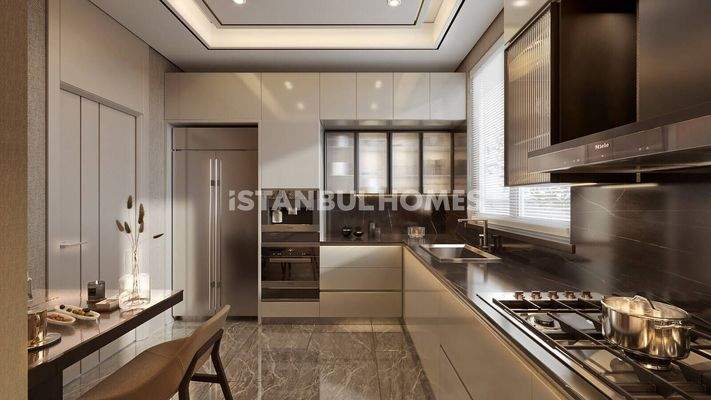 Apartments in a Project 150 M from the Metro in Istanbul Sisli