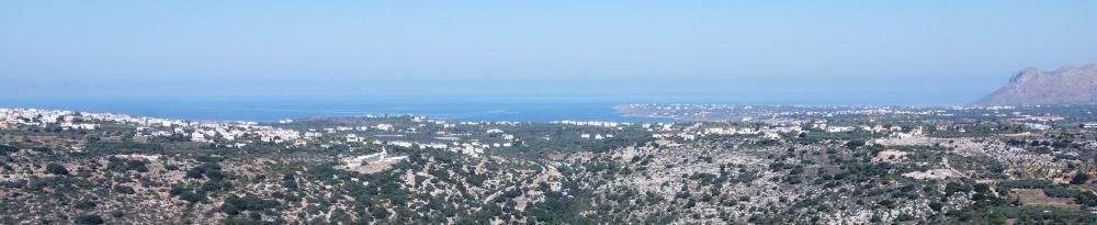 Kreta, Argoulides: Hügelgrundstück mit offenem Meerblick zu verkaufen