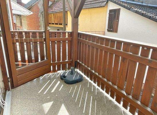 Balkon im Erdgeschoss