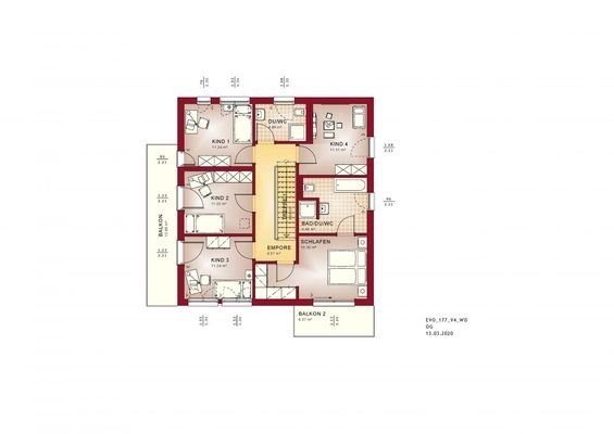 Grundriss Evolution - 177 V4_OG