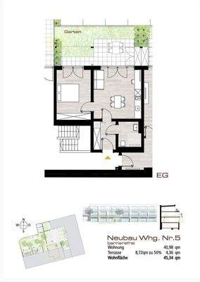 Barrierefreie Terrassenwohnung_kleines Gärtchen