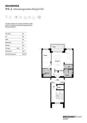 Alternativgrundriss WE_6 Haustyp B 3 - 6