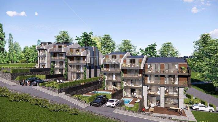 Semi-Detached Villas with Private Pool in Sarıyer, Istanbul