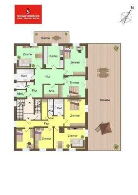 zwei Wohneinheiten im 1 Obergeschoss