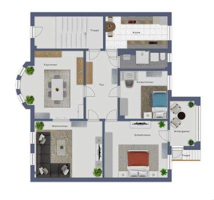 Möbliervorschlag Wohnung