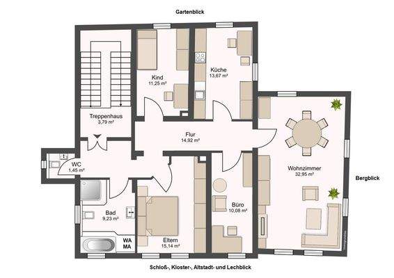 Grundriss der Wohnung