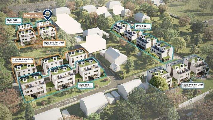 Vogelperspektive Quartier