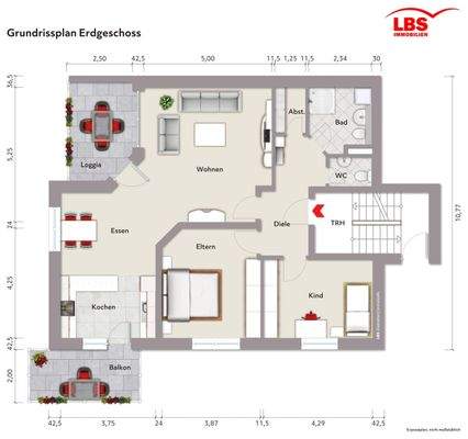 Grundrissplan Erdgeschoss