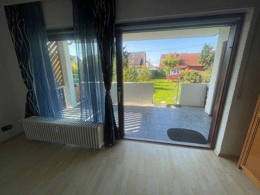 Blick aus dem Wohn- und Esszimmer