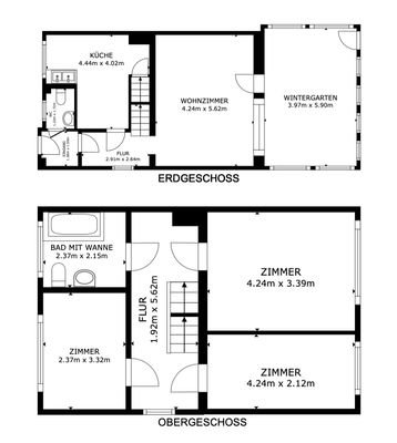 Grundrisse EG und OG